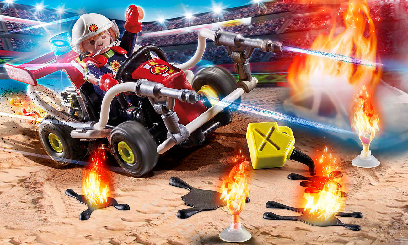 PLAYMOBIL Pokaz kaskaderski Gokart straży pożarnej 70554