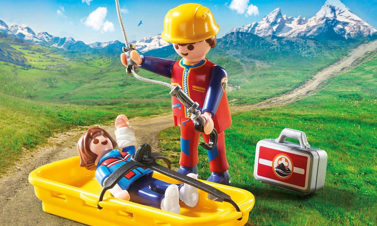 ratownicy górscy z helikopterem playmobil