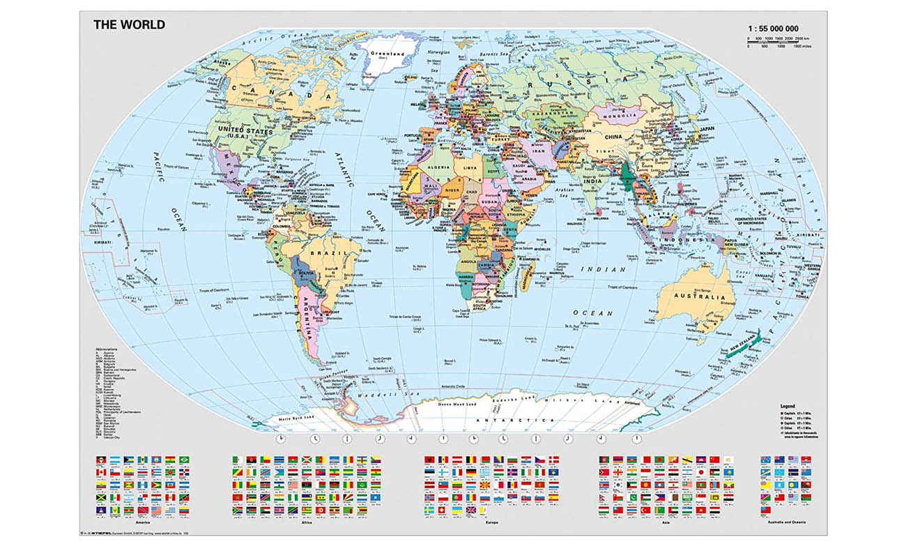 Ravensburger Puzzle Polityczna mapa świata 1000 el.