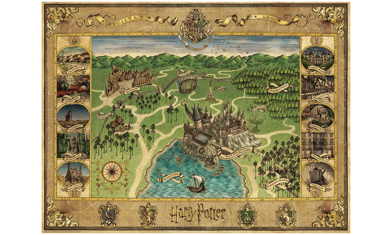 Ravensburger Mapa Hogwartu 1500 el.