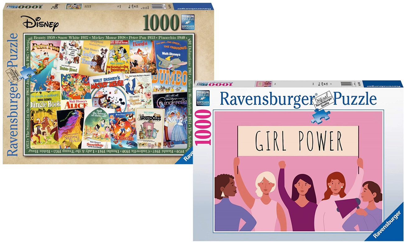 Ravensburger Zestaw Stare plakaty z filmów Disney + 99 silnych kobiet