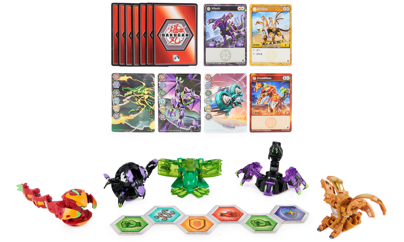 Spin Master Bakugan Geogan Rising Brawler Pack Arachnia i Amphrog 5-pak ...
