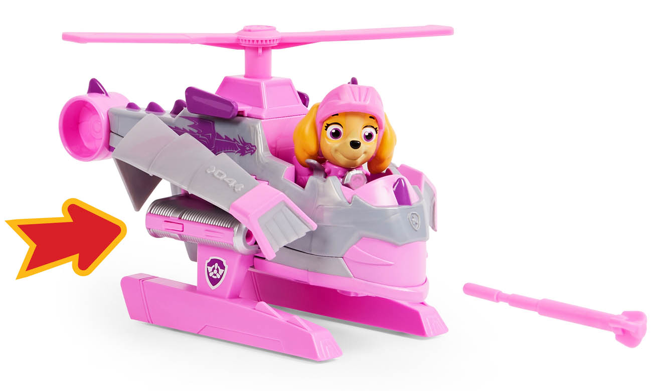 psi patrol helikopter z wyrzutnią