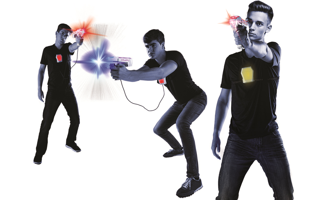 zestaw z pistoletami laserowymi